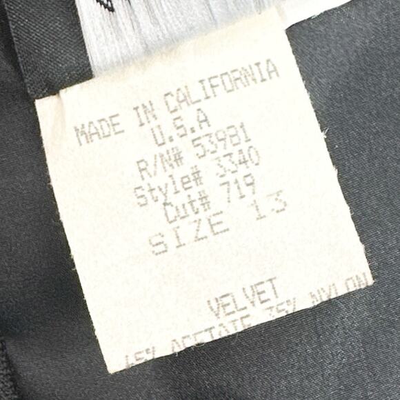 VTG 90s Black Mini Party Dress Women 13 Prom Puff Sleeve Witch Goth Grunge Punk - Picture 6 of 16